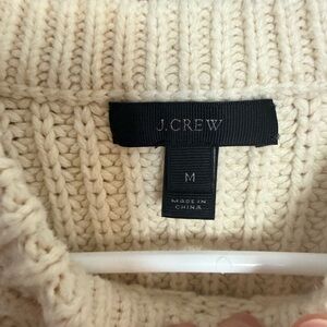 J. Crew Women's Boho Crew Neck Sweater in Cream